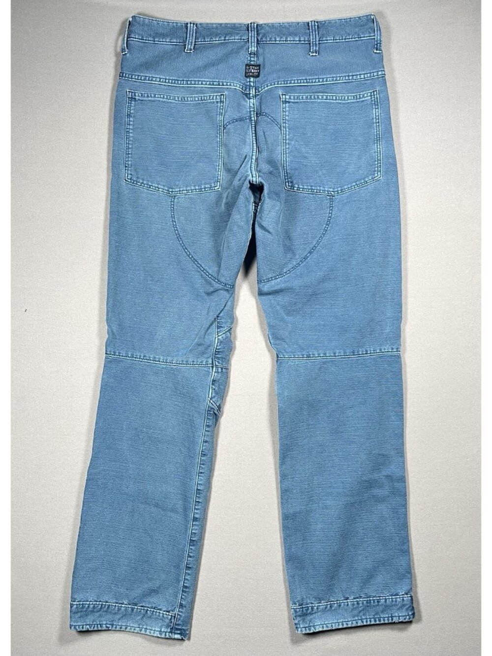 G-Star Raw 5620 Elwood 3D 96 Innovation Regular Blue Canvas Pants - Men 32 X 32 - Picture 11 of 16